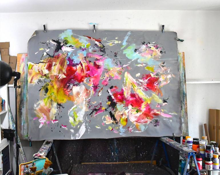 Original Abstract Expressionism Abstract Painting by Kirsten Handelmann