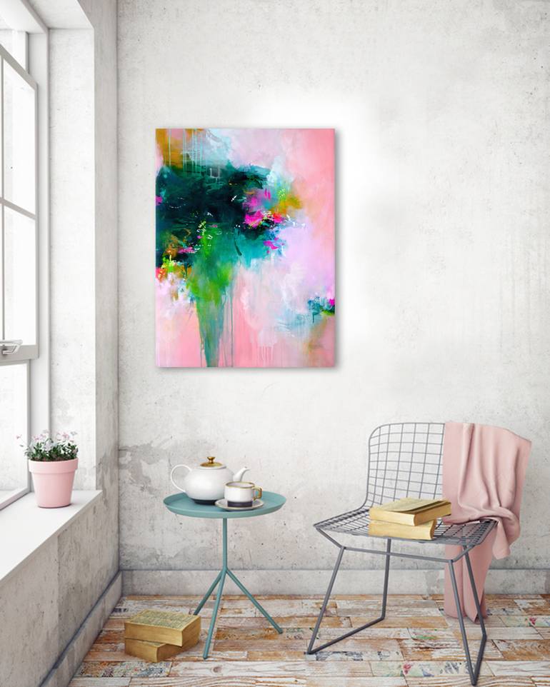 Original Abstract Botanic Painting by Kirsten Handelmann