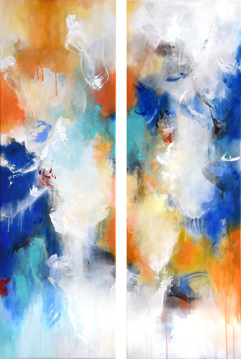 “Search inside“ (diptych) Painting by Kirsten Handelmann | Saatchi Art