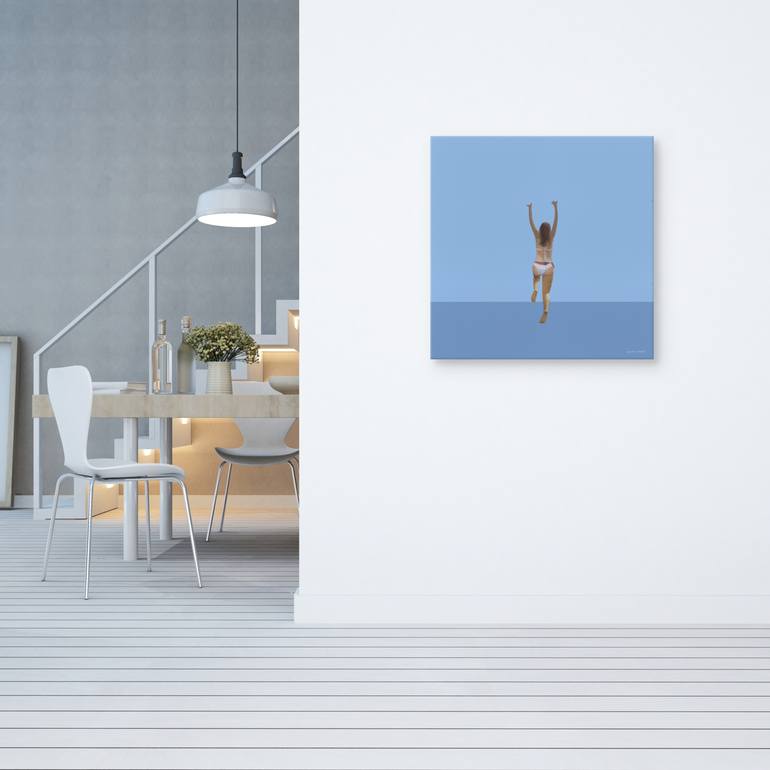 Original Figurative Beach Painting by Daniel Gibert