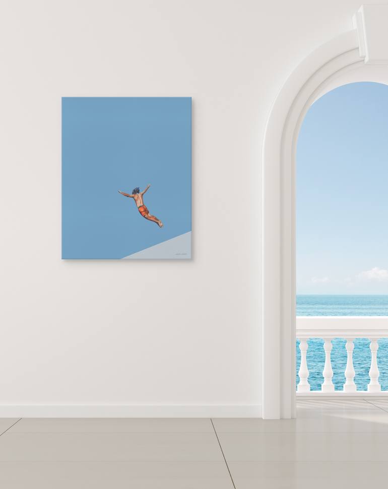 Original Conceptual Water Painting by Daniel Gibert