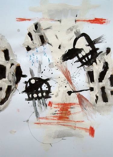 Original Abstract Expressionism Abstract Drawings by Pal Csaba