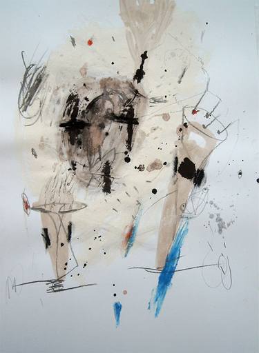 Original Abstract Expressionism Abstract Drawings by Pal Csaba