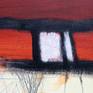 My works show abstract battlefields, the struggle of our inner world. Images use vigorous wild-colored colors. The red highlight, brown calm, black concretizes. The overall picture is the abstract image itself.