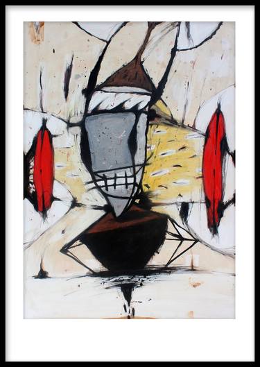 Original Dada Abstract Paintings by Pal Csaba