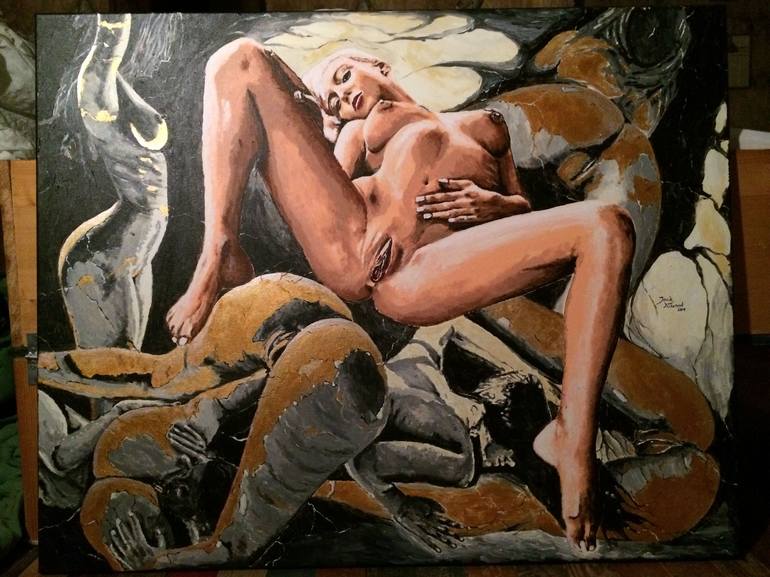 Original Erotic Painting by Jack Tribeman