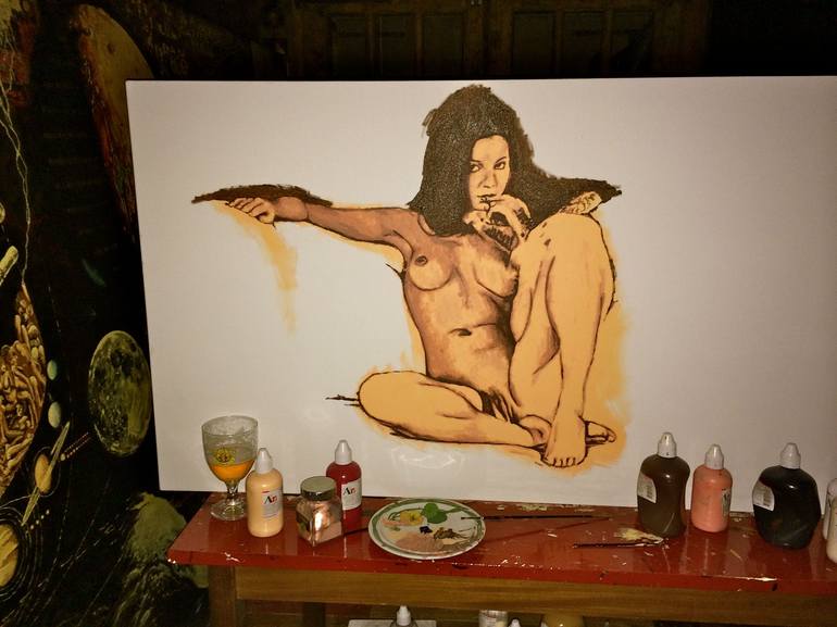 Original Erotic Painting by Jack Tribeman