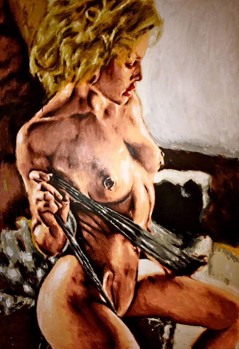 Original Realism Erotic Painting by Jack Tribeman