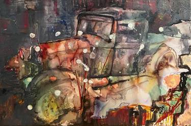 Original Abstract Expressionism Car Paintings by Afroditi Kyriazi
