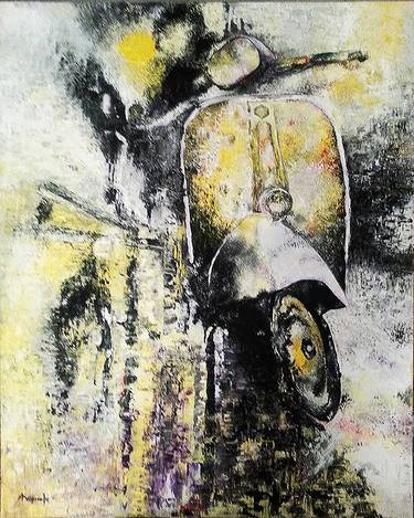 Print of Expressionism Motorcycle Paintings by Afroditi Kyriazi