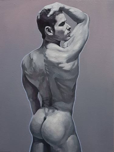 Original Figurative Nude Painting by Andrii Roshkaniuk 
