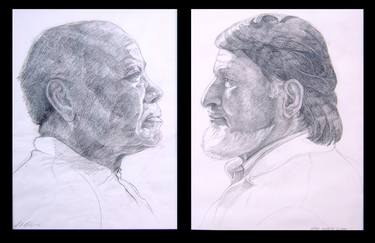 Original Figurative Portrait Drawings by Kelly Lyles