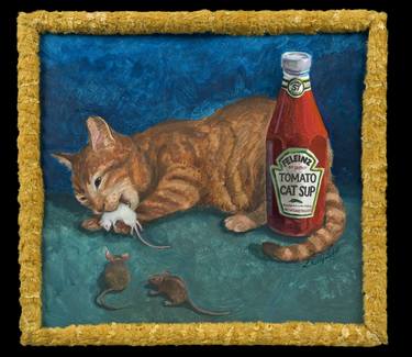 Original Conceptual Cats Paintings by Kelly Lyles