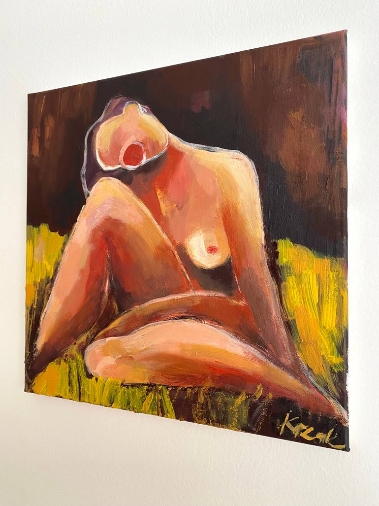 Original Figurative Women Painting by Magdalena Krzak