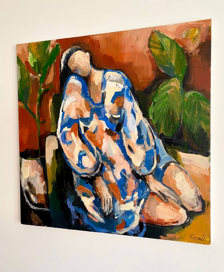 Original Figurative Women Painting by Magdalena Krzak