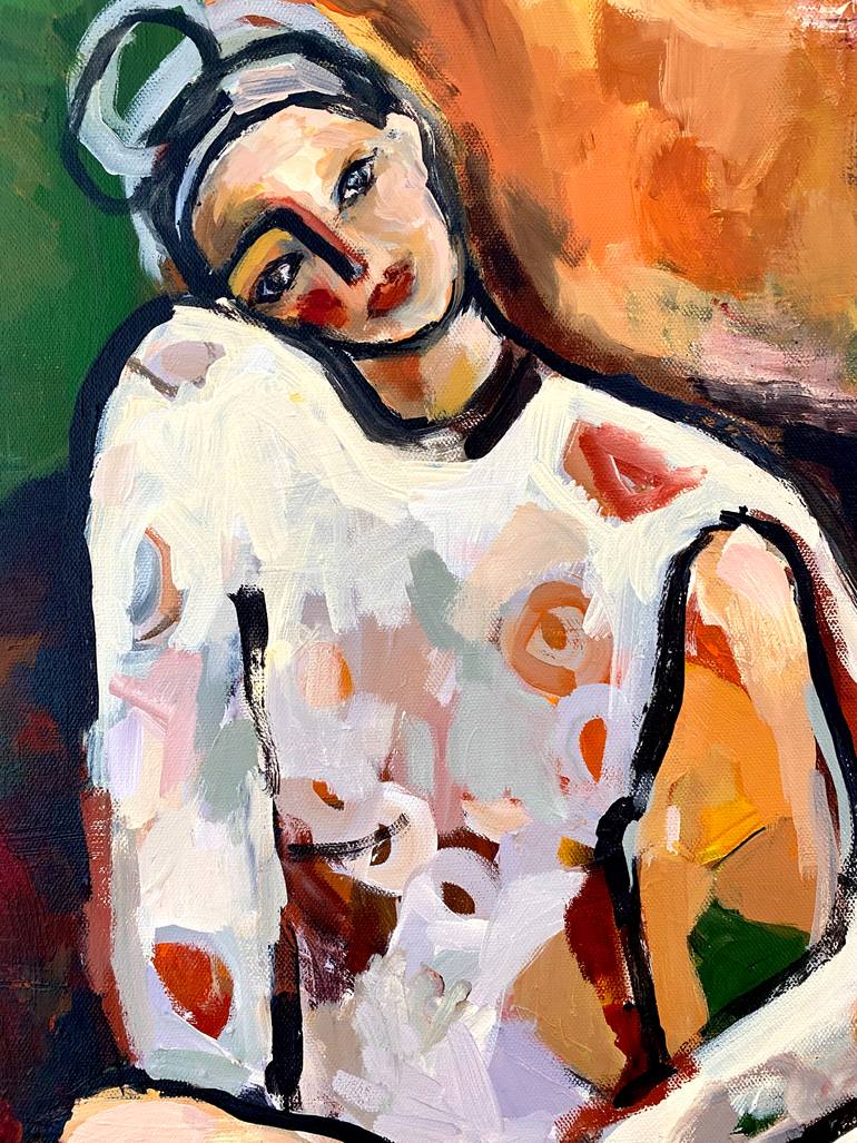 Original Figurative Women Painting by Magdalena Krzak