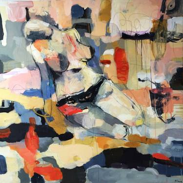 Print of Abstract Expressionism Women Paintings by Magdalena Krzak