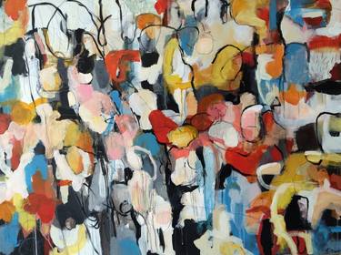 Print of Abstract People Paintings by Magdalena Krzak