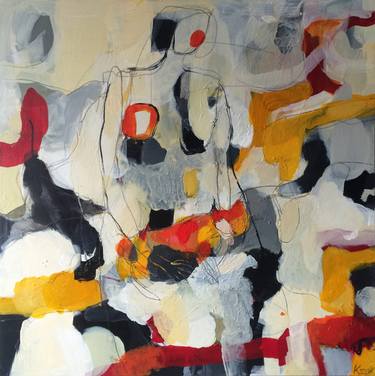 Print of Abstract People Paintings by Magdalena Krzak