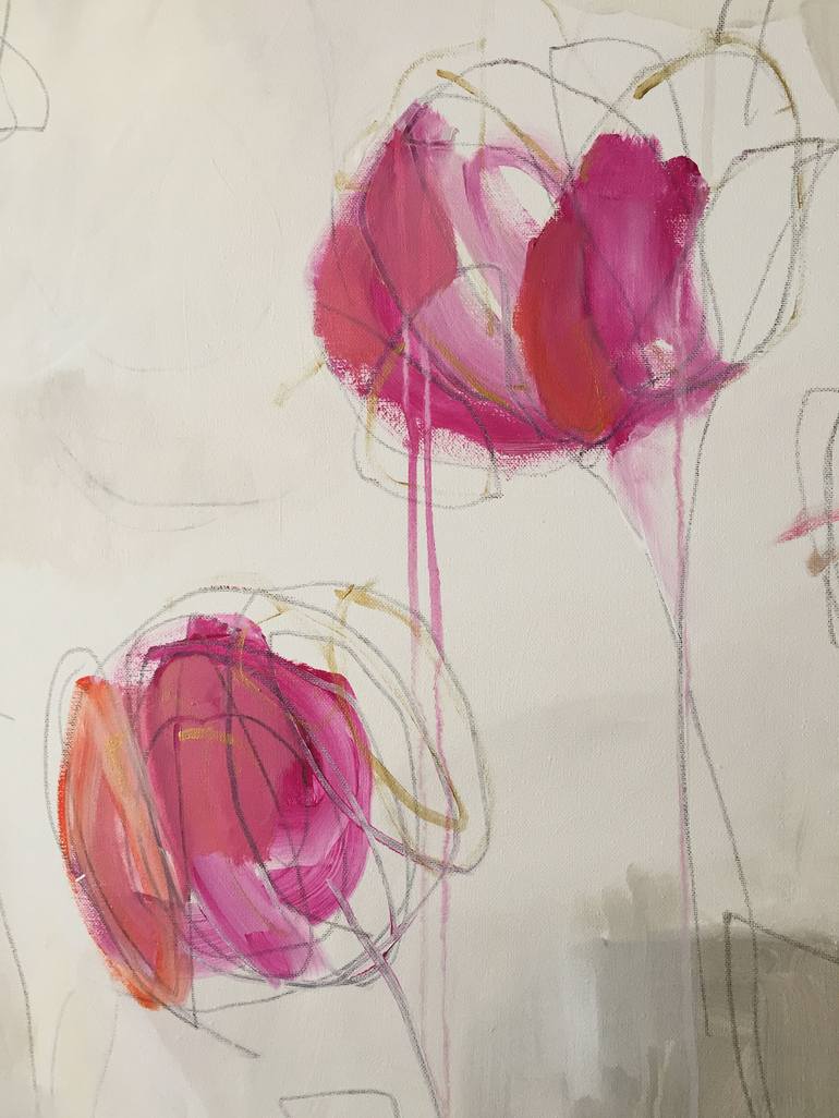 Original Floral Painting by Magdalena Krzak