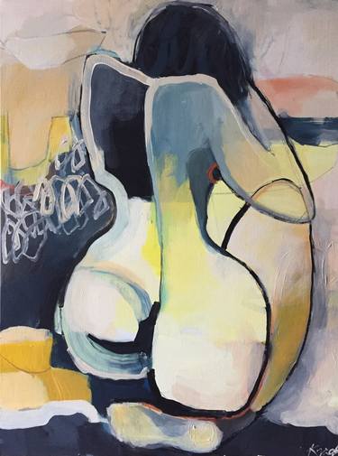 Print of Abstract Women Paintings by Magdalena Krzak