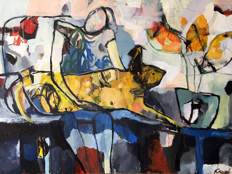 Original Figurative Animal Paintings by Magdalena Krzak