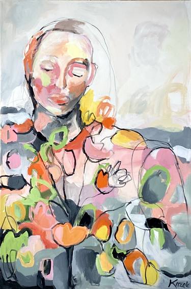 Print of Abstract Women Paintings by Magdalena Krzak