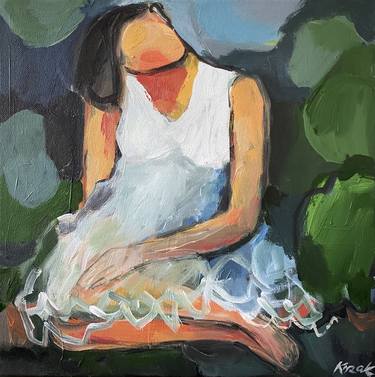 Print of Impressionism Women Paintings by Magdalena Krzak