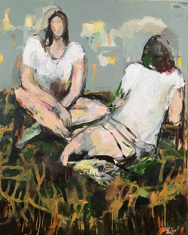 Print of Figurative Women Paintings by Magdalena Krzak