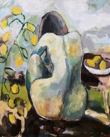 Print of Figurative Women Paintings by Magdalena Krzak