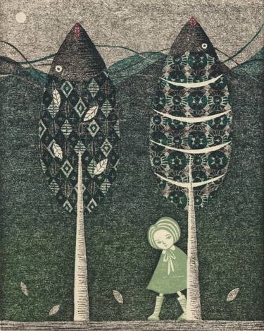 Print of Fantasy Printmaking by Miho Ikeda