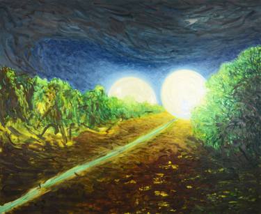 Original Abstract Expressionism Landscape Painting by Robert Van De Graaf