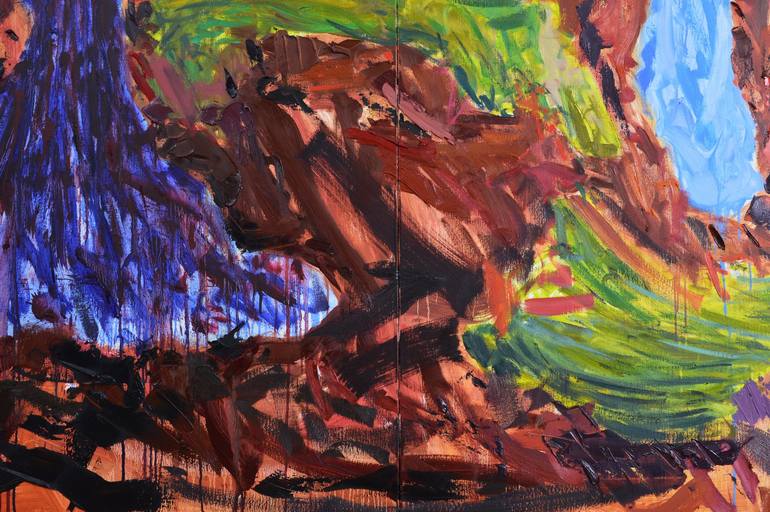 Original Abstract Expressionism Landscape Painting by Robert van de Graaf