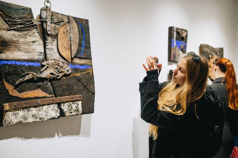 Original Art Deco Abstract Painting by Rumen Dimitrov