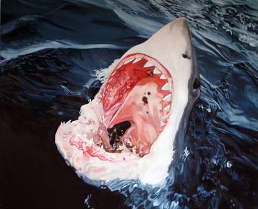 Even the white shark has throat cancer image
