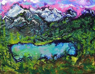 Print of Abstract Landscape Paintings by Subha Chaudhuri