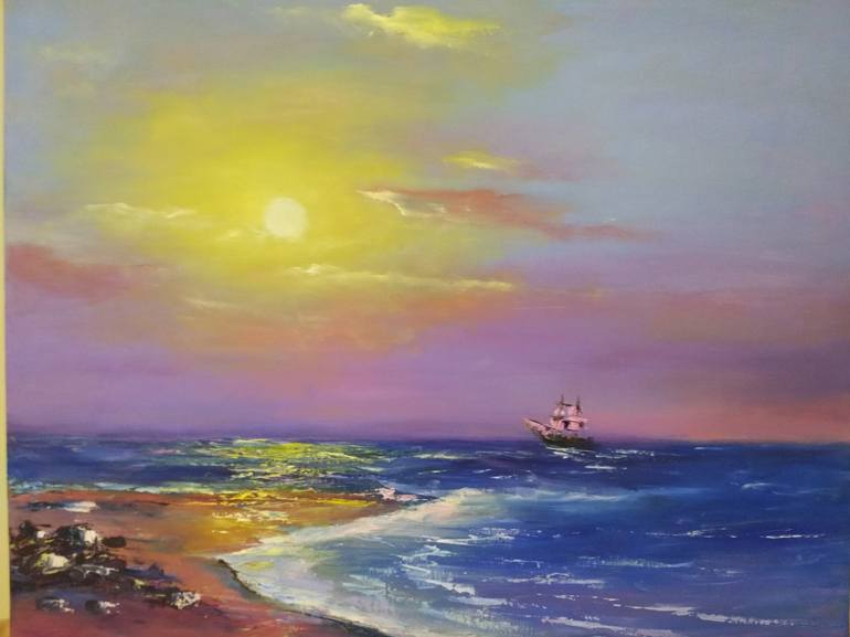 Sunrise Painting by Anastasia Salo | Saatchi Art