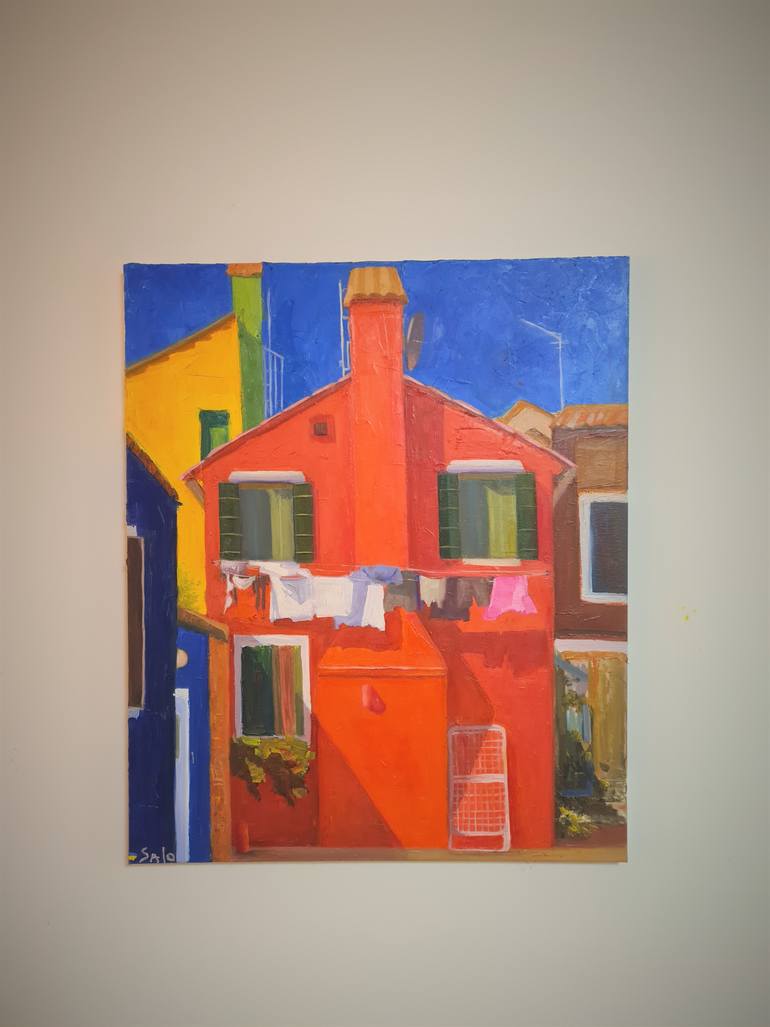 Original Illustration Architecture Painting by Anastasia Salo