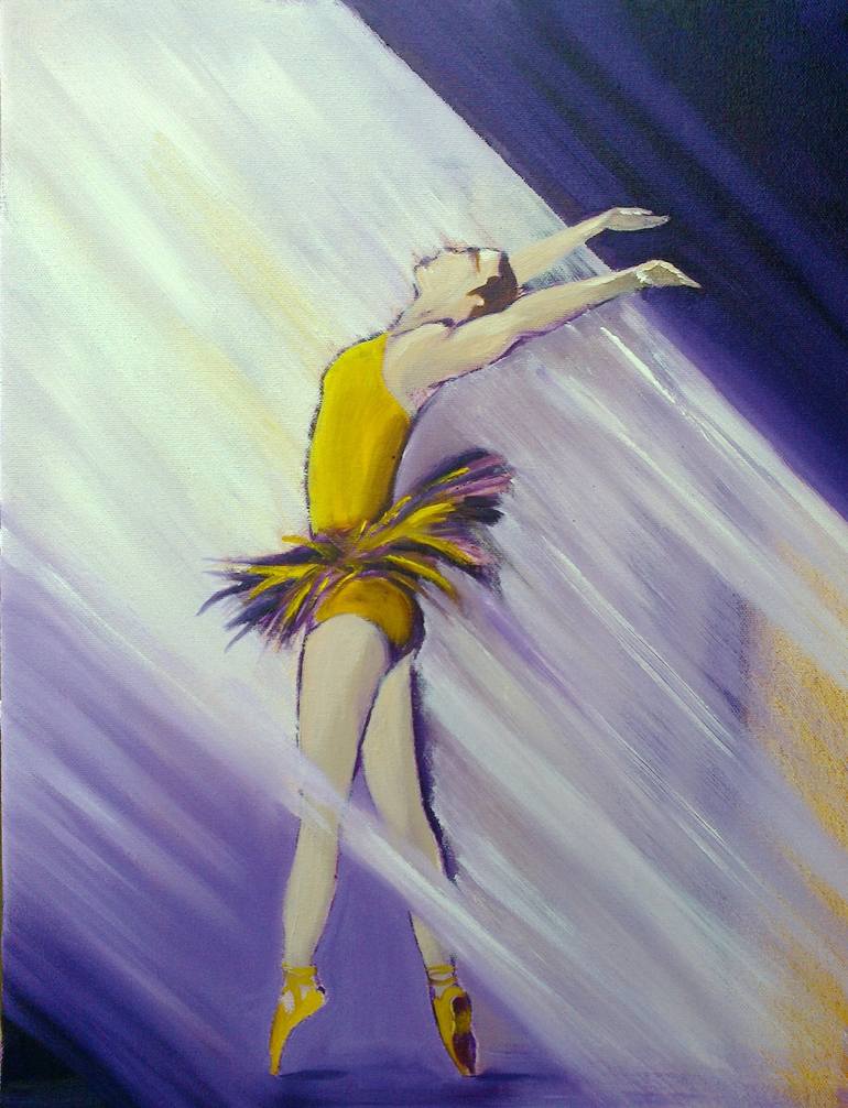 Yellow Dancer Painting by Steve Sheasby | Saatchi Art