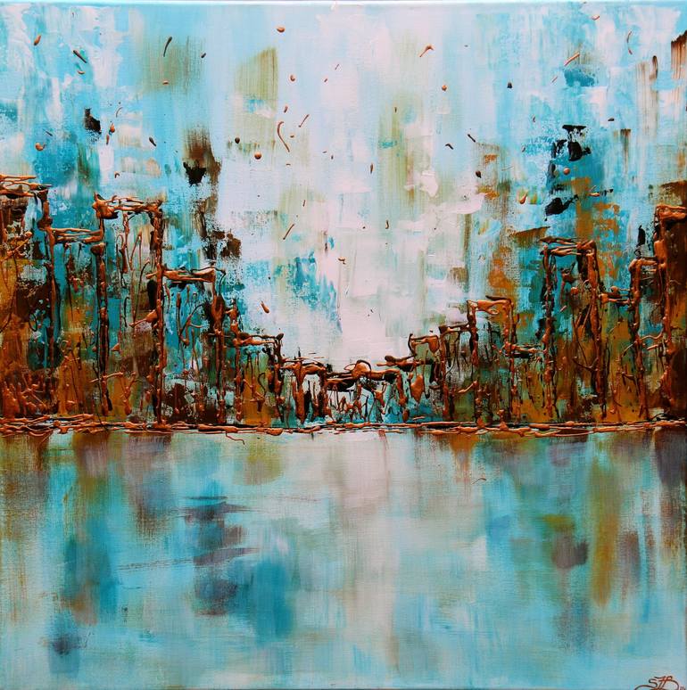 Blue City Painting by Shazia Basheer | Saatchi Art