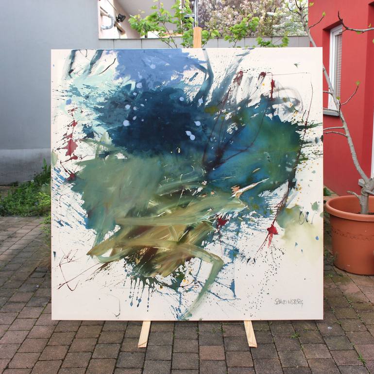 Original Abstract Water Painting by Daniela Schweinsberg