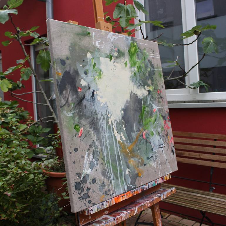 Original Abstract Floral Painting by Daniela Schweinsberg
