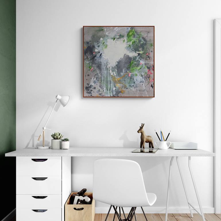 Original Abstract Floral Painting by Daniela Schweinsberg