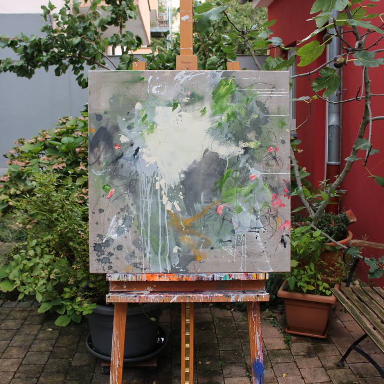 Original Abstract Floral Painting by Daniela Schweinsberg