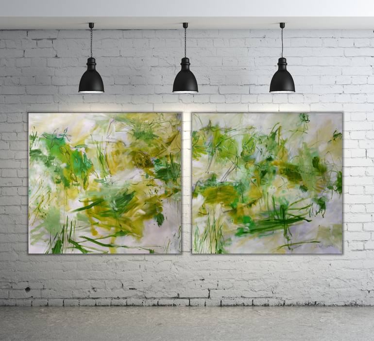 Original Abstract Botanic Painting by Daniela Schweinsberg