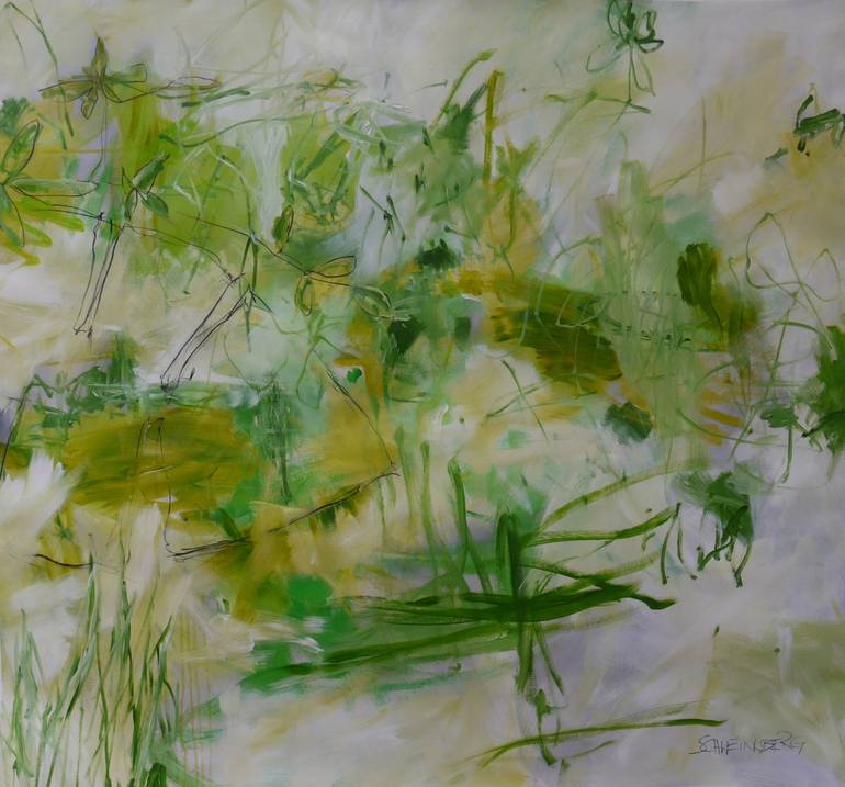 Original Abstract Botanic Painting by Daniela Schweinsberg