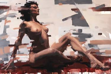 Original Figurative Nude Paintings by Calvin Lai