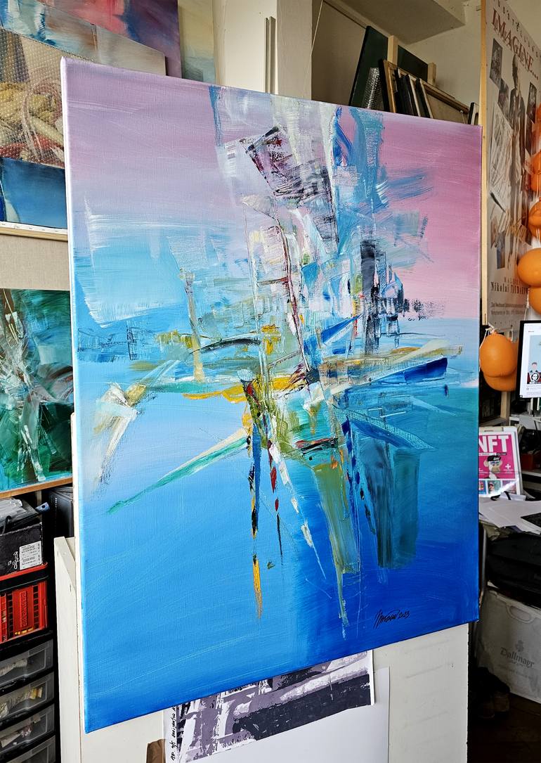 Original Abstract Expressionism Abstract Painting by Nikolai Taidakov