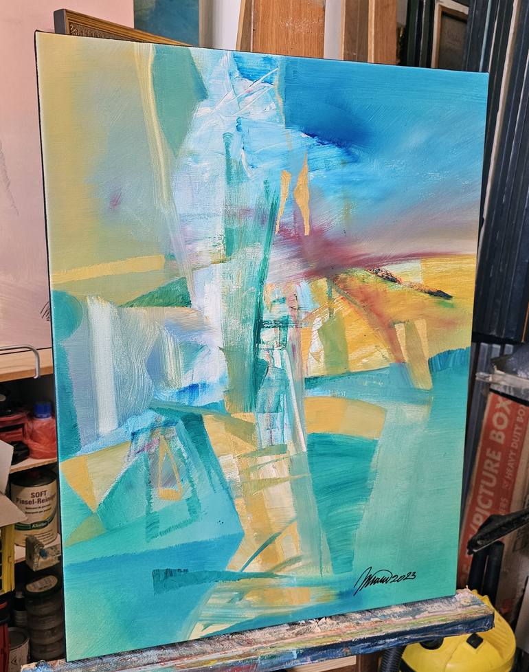 Original Abstract Expressionism Abstract Painting by Nikolai Taidakov