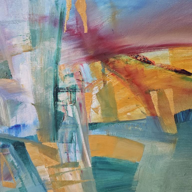Original Abstract Expressionism Abstract Painting by Nikolai Taidakov